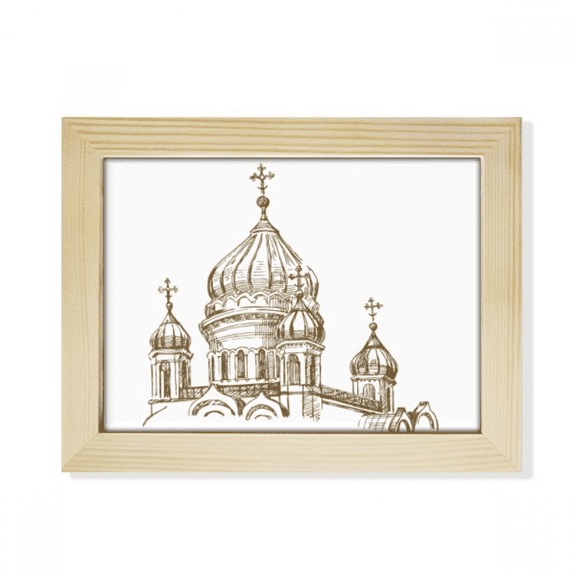 Landmark Sketch Landscape Desktop Photo Frame Picture Art Decoration Painting 6x8 inch