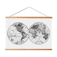 Landmass Scratch Off World Map & USA Map Poster Bundle With Magnetic Wood Hanger Frame