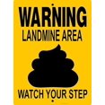 thumbnail image 1 of Landmine Poop Warning Dogs Graphics Applied Landmine Sign for Front Door Aluminum Sign Heavy Duty Metal Tin Signs Gift Notice Vintage Iron Signs 12" X 8" 2 Pack, 1 of 4