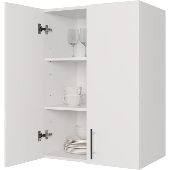 Landmok 24 x 33 Inch Wall Cabinet,Kitchen Wall Mounted Wooden Storage Cabinet ,White