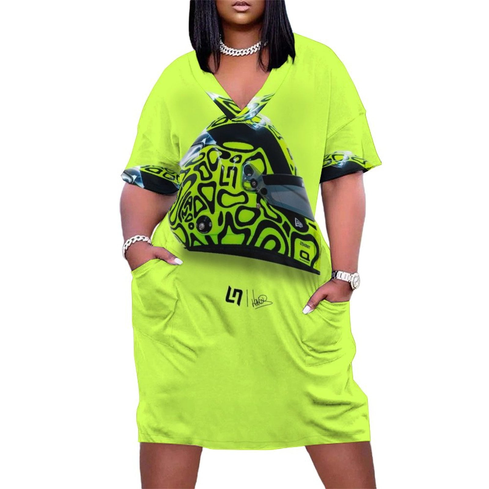 Lando 2024 Helmet Loose Pocket Dress dress women summer 2024 evening