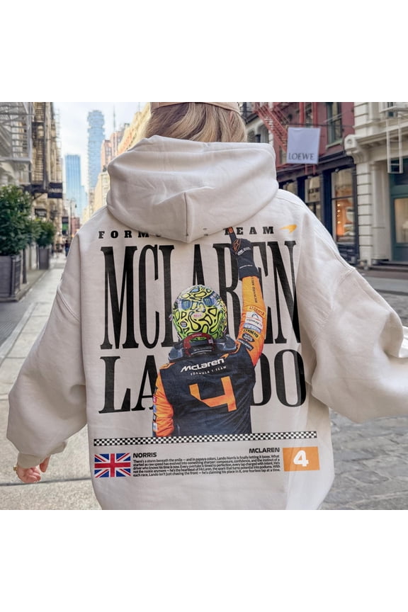 Lando! Norris McLaren Hoodie, Vintage F1 Racing Sweatshirt, Retro Formula 1 Graphic Hoodie, Gift for McLaren Fans