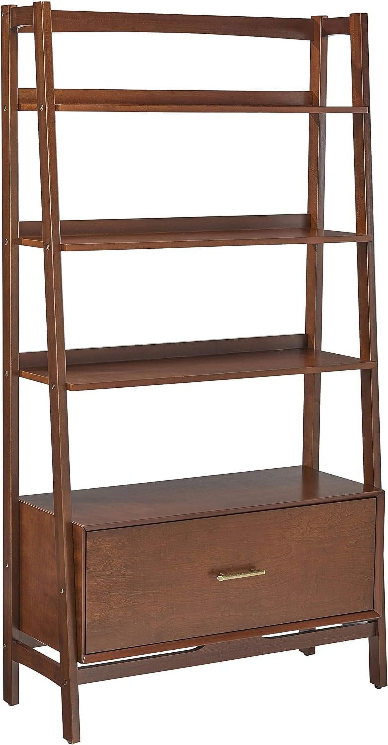Landon 77'' Mahogany Mid-Century Modern Large Etagere