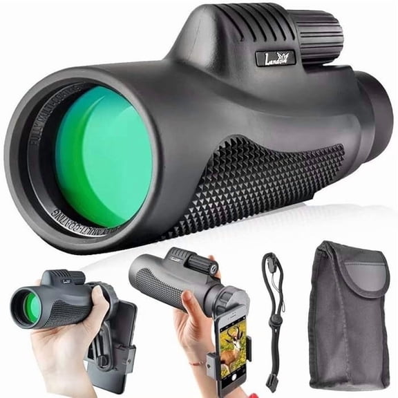 Landove 10x42 Compact Monocular Spotting Scope HD Telescope, BaK4 prisms Scope