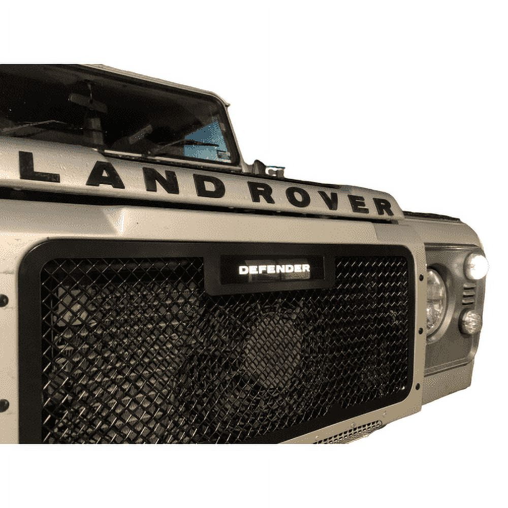 Landrover Defender Stainless Steel Illuminated Front Grill - Black ...