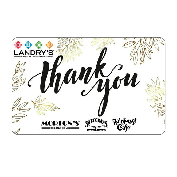 Landry's $25 Thank You Leaf eGift Card [Email Delivery]