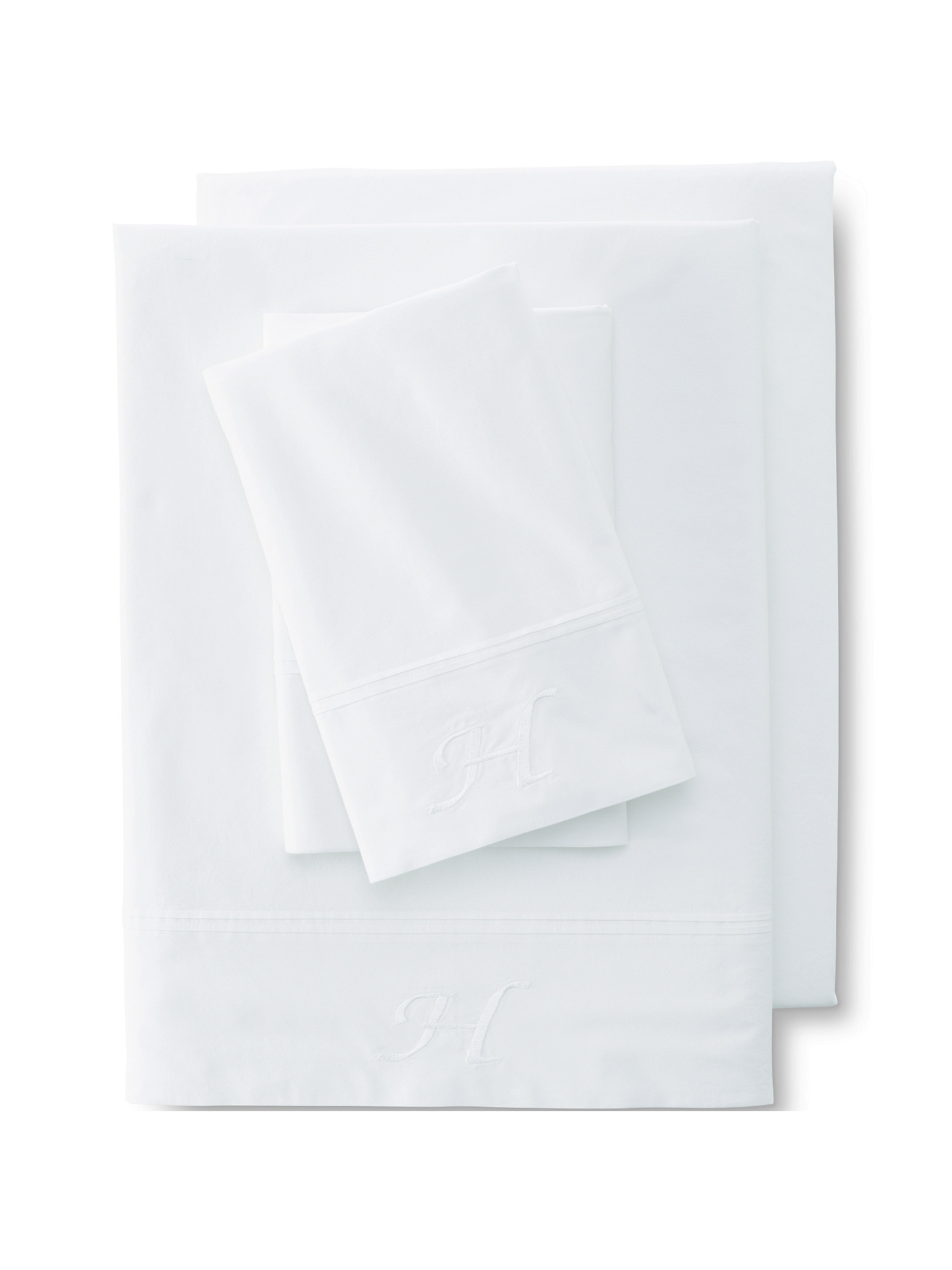 Lands' End 200 Thread Count Cotton Crisp and Cool Percale Pintuck Bed