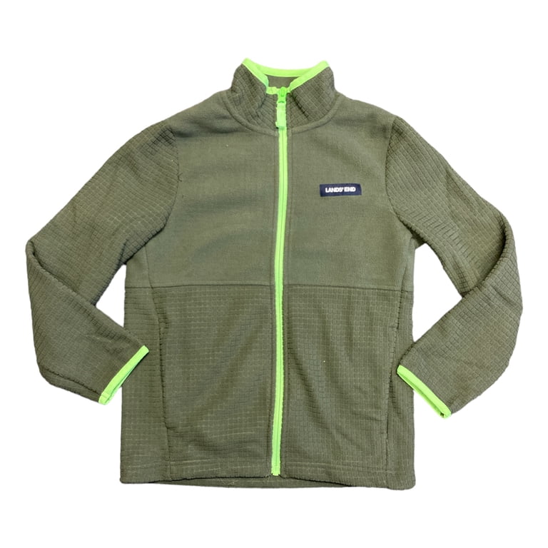 Lands' End Boy's Breathable Grid Fleece Full-Zip Jacket Lands' End Boy's Breathable Grid Fleece Full-Zip Jacket