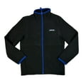 thumbnail image 1 of Lands' End Boy's Breathable Grid Fleece Full-Zip Jacket (Black/Cobalt, XL (14/16)), 1 of 3