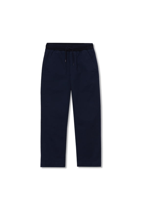 Boys Husky Stretch Soft Rib Waist Iron Knee Pull On Pants