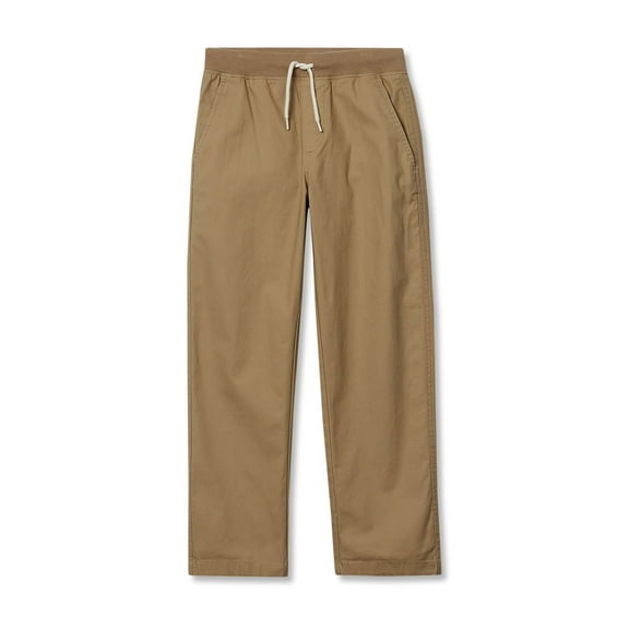 Lands' End Boys Husky Stretch Soft Rib Waist Iron Knee Pull On Pants