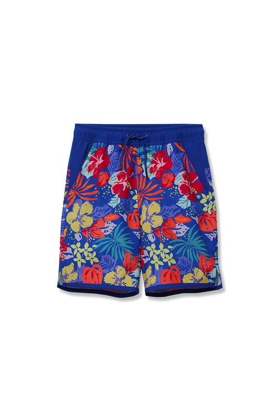Boys Slim Chlorine Resistant Stretch Hydroliner Sport Swim Trunks