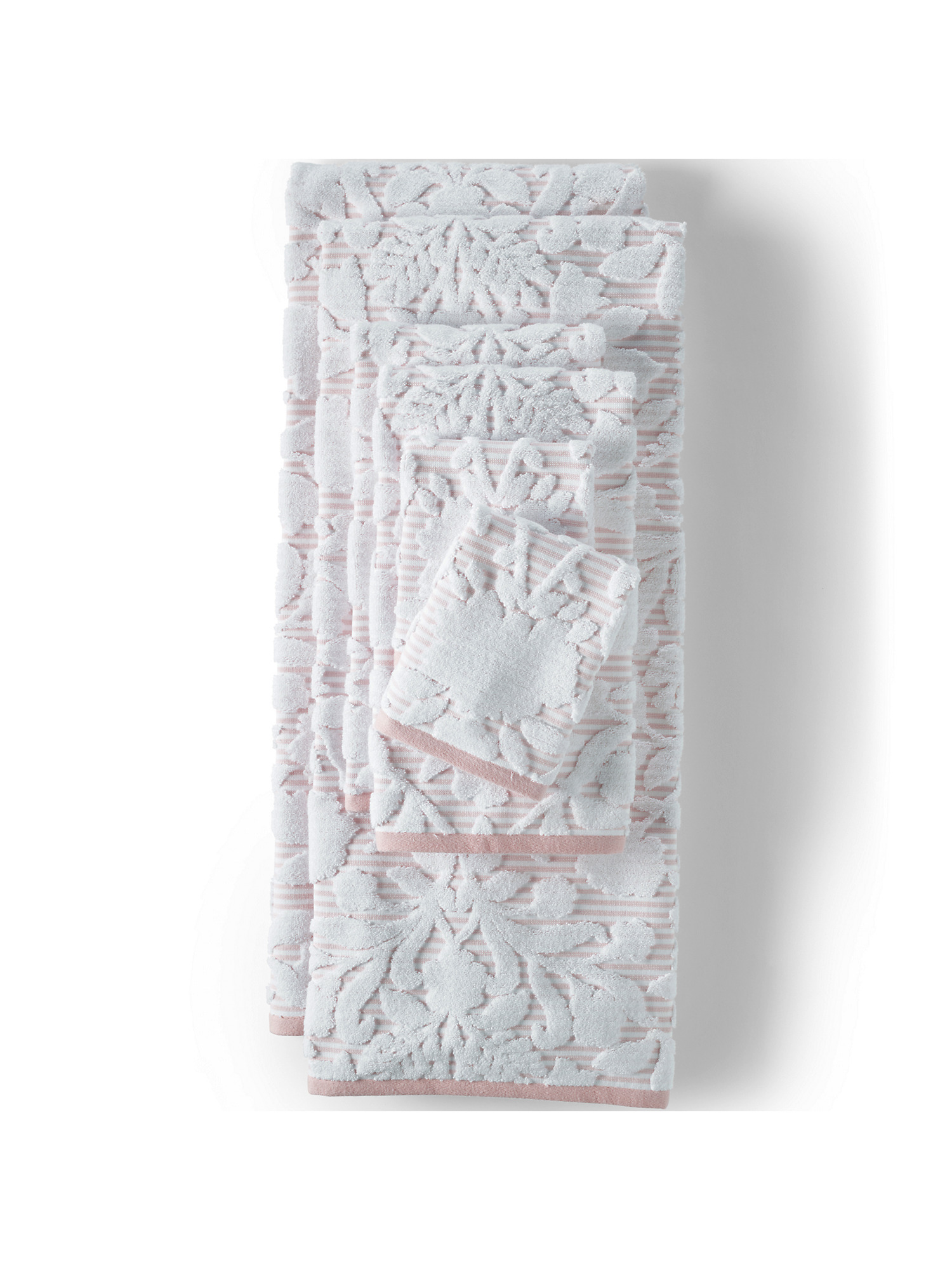 Lands' End Cotton Sculpted 6Piece Bath Towel Set