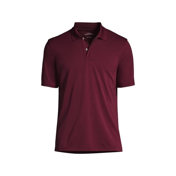 Lands' End Essentials Men's Short Sleeve Polyester Polo Shirt - Easy Care Breathable Classic Fit