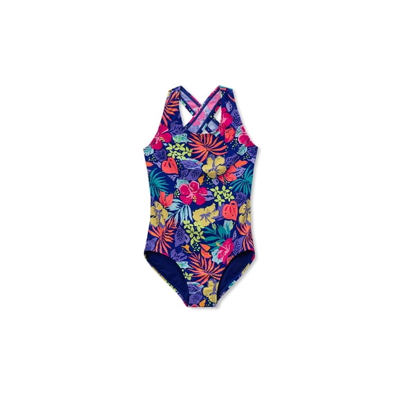 Lands' End Girls Chlorine Resistant One Piece Swimsuit