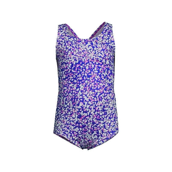 Lands' End Girls Chlorine Resistant One Piece UPF 50 Swimsuit