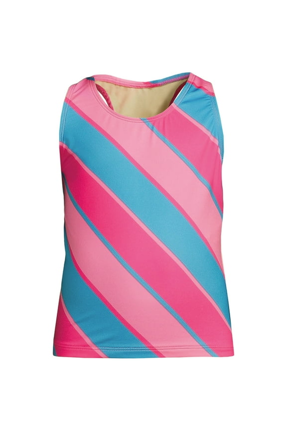 Girls Chlorine Resistant Racer Back Tankini Swim Top