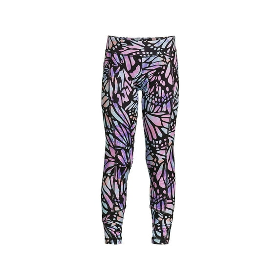 Lands' End Girls Gathered Hem Active Leggings