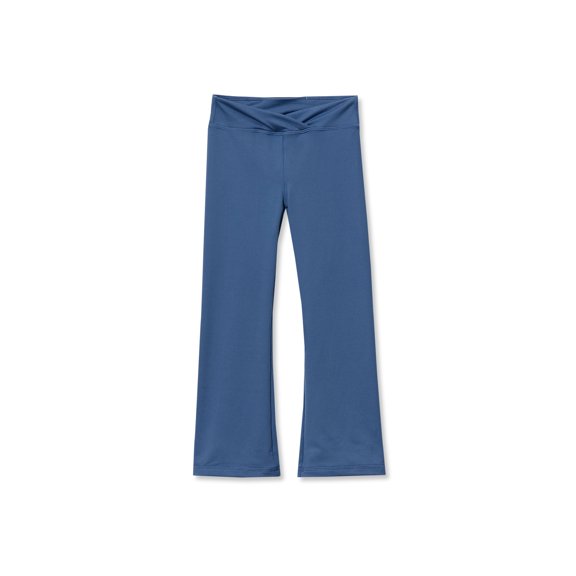 Lands' End Girls High Waisted Active Flare Leggings