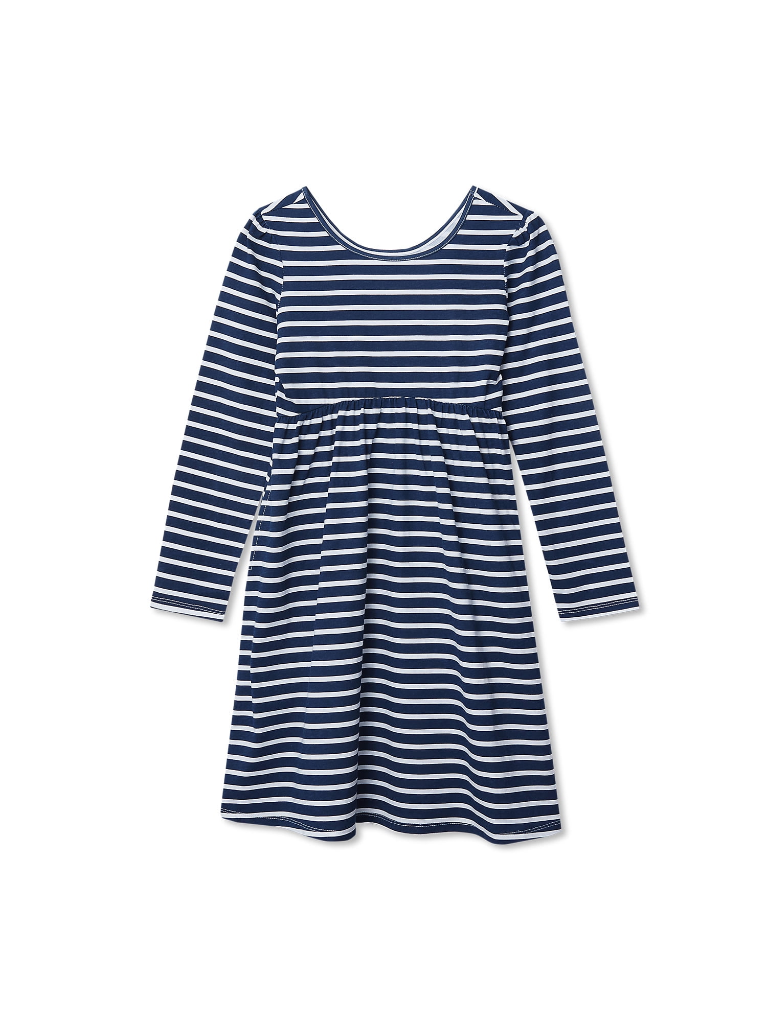 Lands' End Girls Long Sleeve Gathered Waist Jersey Dress - Walmart.com Lands' End Girls Long Sleeve Gathered Waist Jersey Dress - Walmart.com