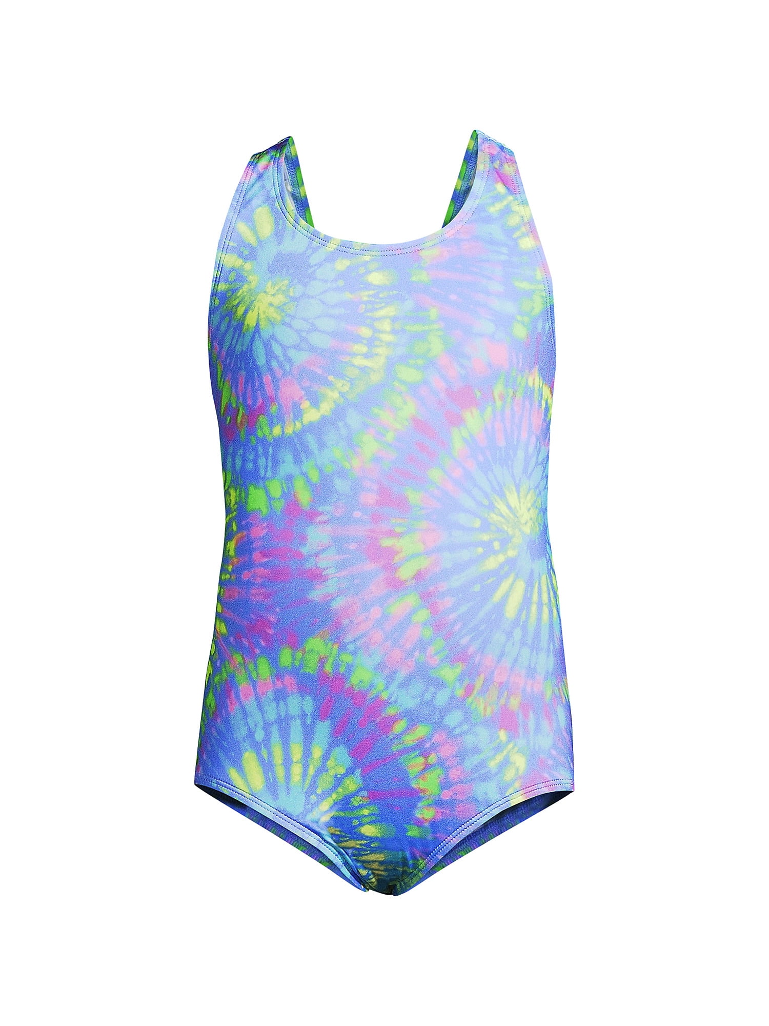 Lands' End Girls One Piece UPF 50 Tugless Swimsuit