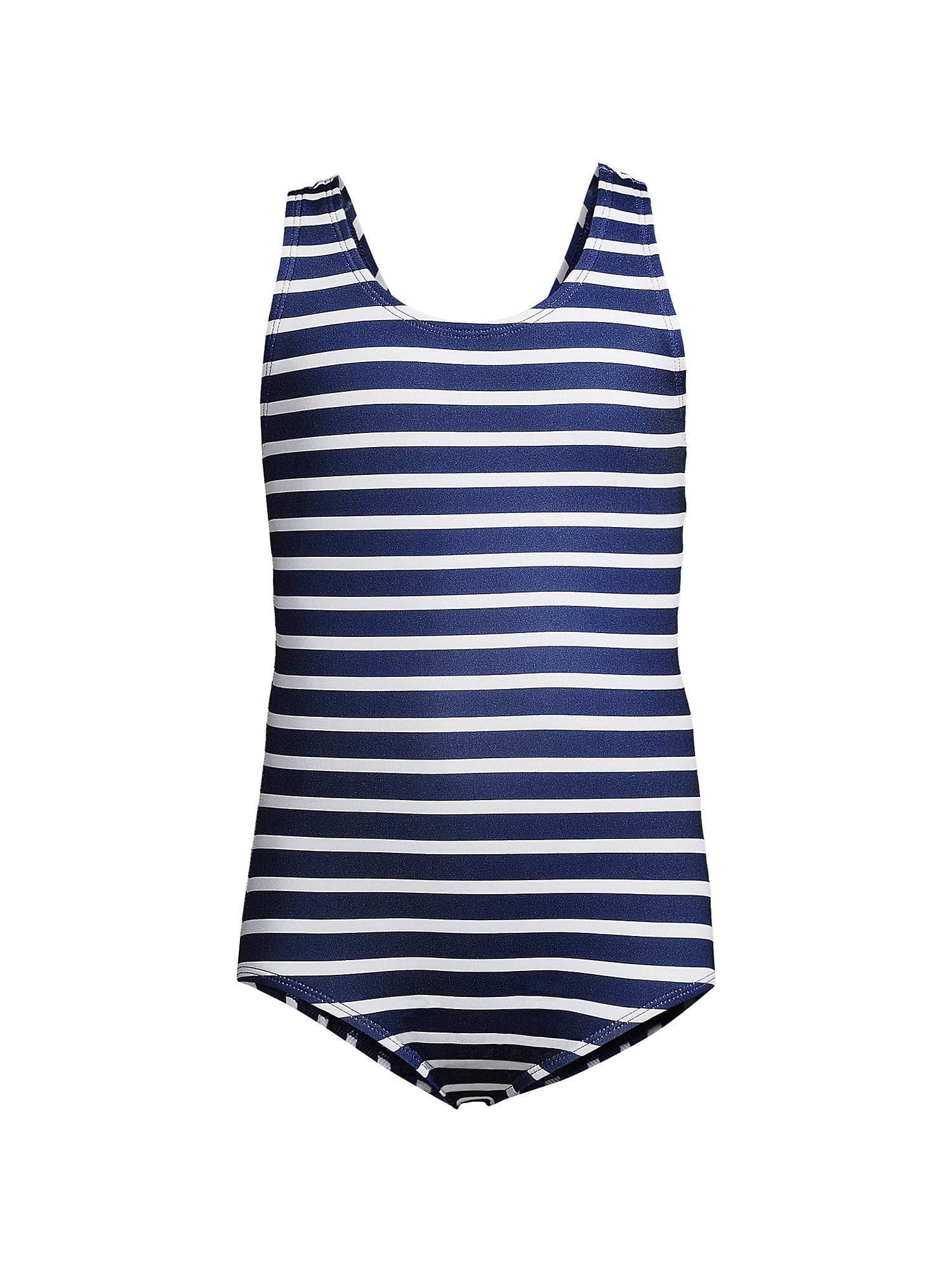 Lands' End Girls One Piece UPF 50 Tugless Swimsuit