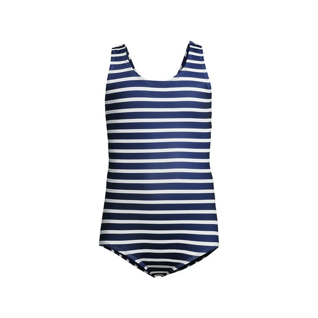 Lands' End Girls One Piece UPF 50 Tugless Swimsuit