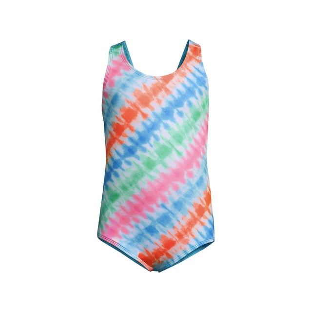 Lands' End Girls One Piece UPF 50 Tugless Swimsuit