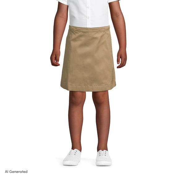 Lands' End Girls Plus Blend Chino Skort Above Knee