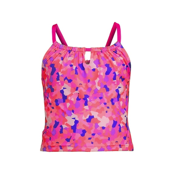 Lands' End Girls Plus Keyhole Tankini Swim Top