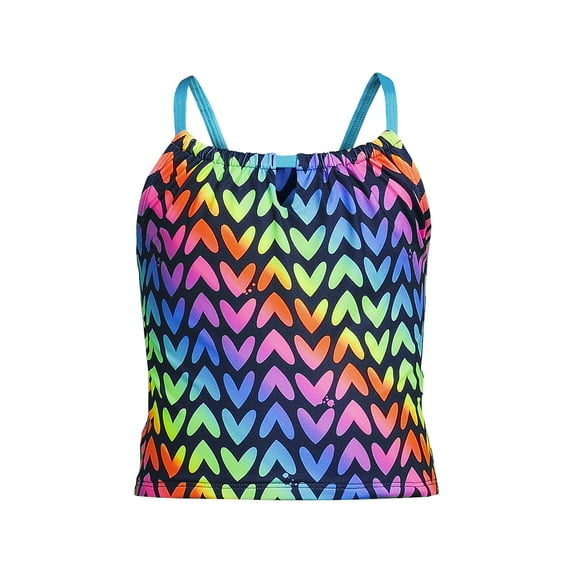 Lands' End Girls Plus Keyhole Tankini Swim Top