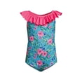 thumbnail image 1 of Lands' End Girls Scoop Ruffle Neck One Piece Swimsuit, 1 of 3