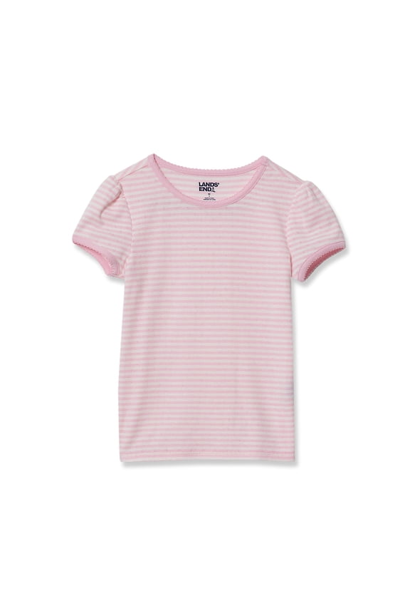 Girls Short Sleeve Pointelle Knit Tee