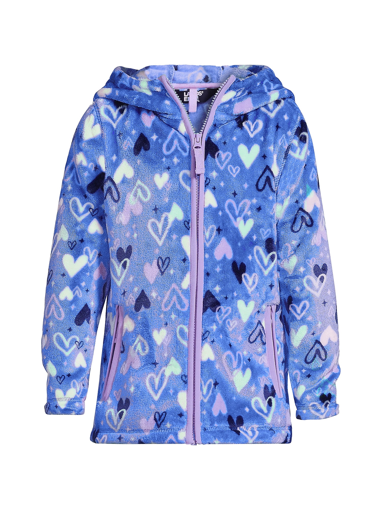 Lands End Girls Plus Softest Fleece Hoodie Walmart