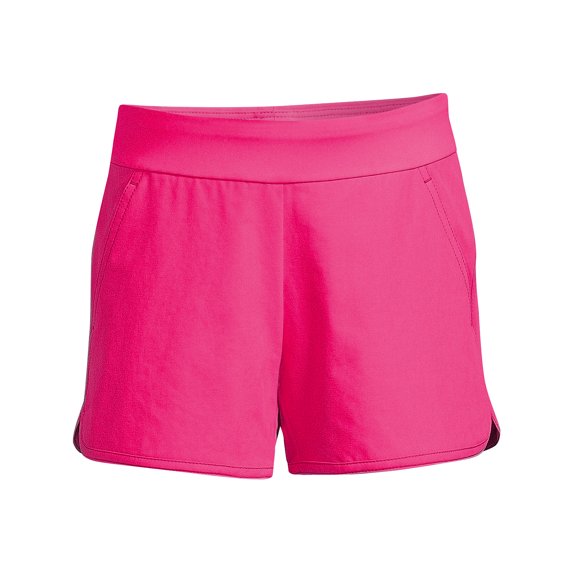 Lands' End Girls Stretch Woven Comfort Waist Swim Shorts