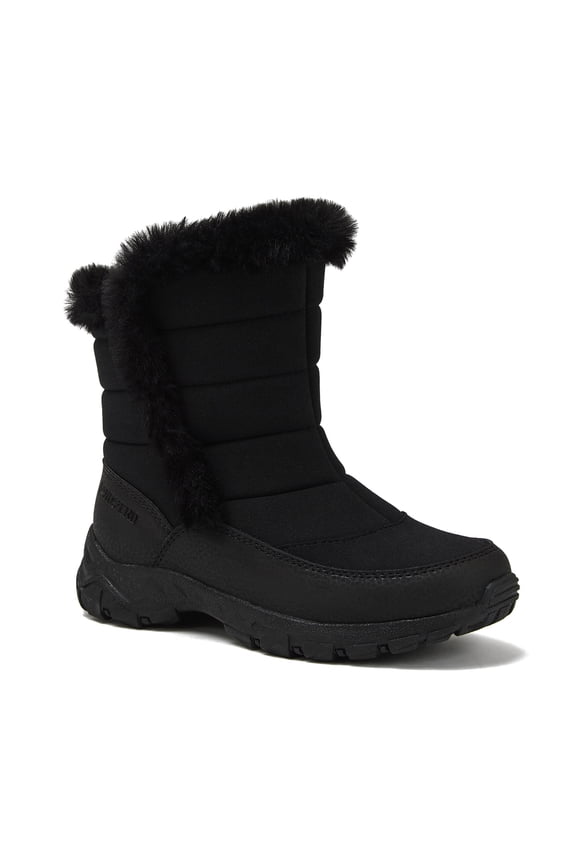 Kids Expedition Faux Fur Waterproof Puffer Snow Boots