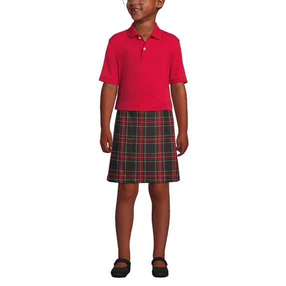Lands' End Kids Husky Short Sleeve Interlock Polo Shirt