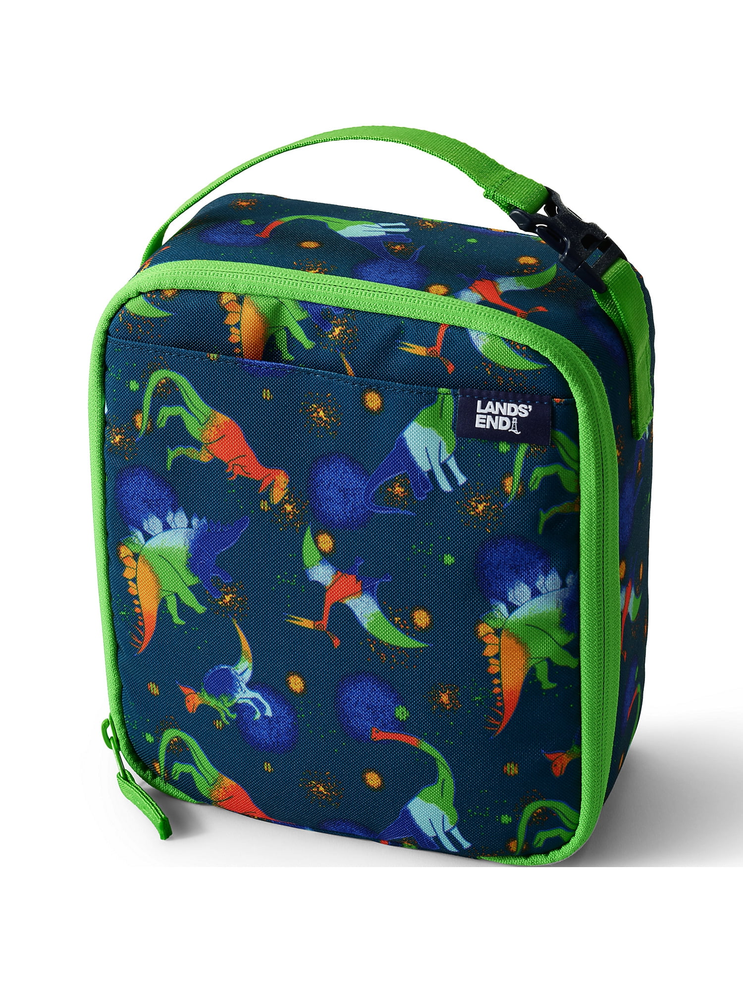 Kids Insulated EZ Wipe Printed Lunch Box - Lands' End - Blue