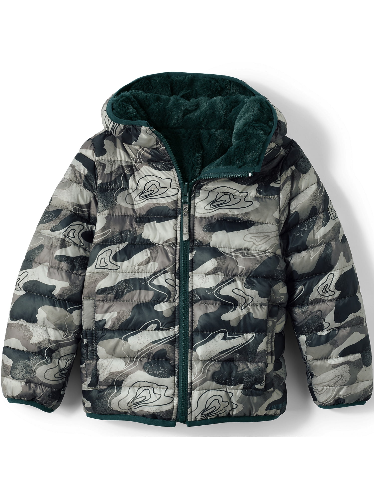 Lands' End Kids Reversible Insulated Fleece Jacket