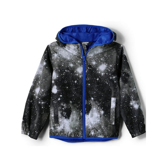 Lands' End Kids Waterproof Hooded Packable Rain Jacket