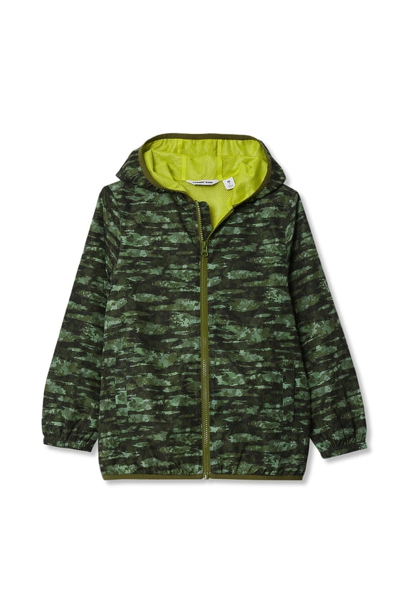 Kids Waterproof Hooded Packable Rain Jacket