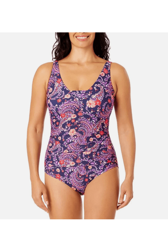 Ladies' One Piece Swimsuit Large Light Purple
