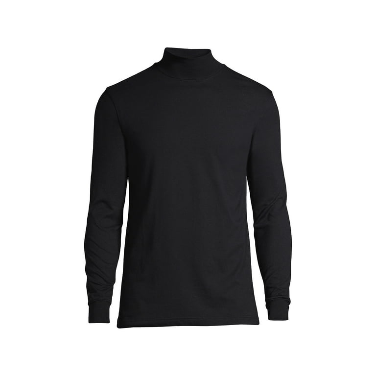 Lands End Lands End Men s Super T Mock Turtleneck BLACK M Walmart