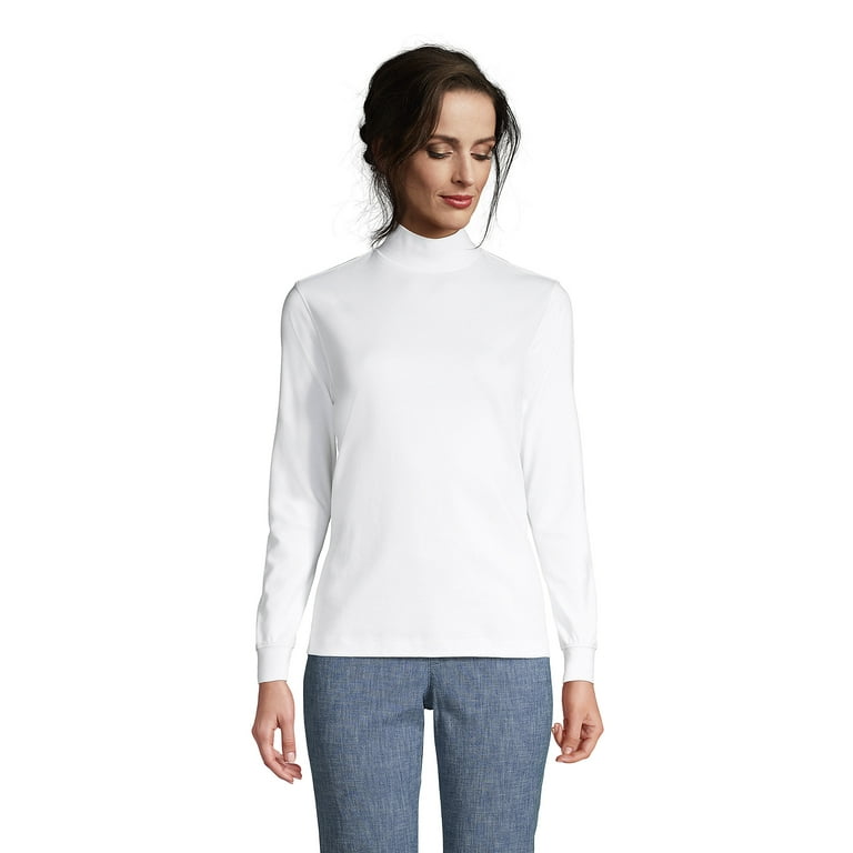 Cotton mock 2025 turtleneck womens