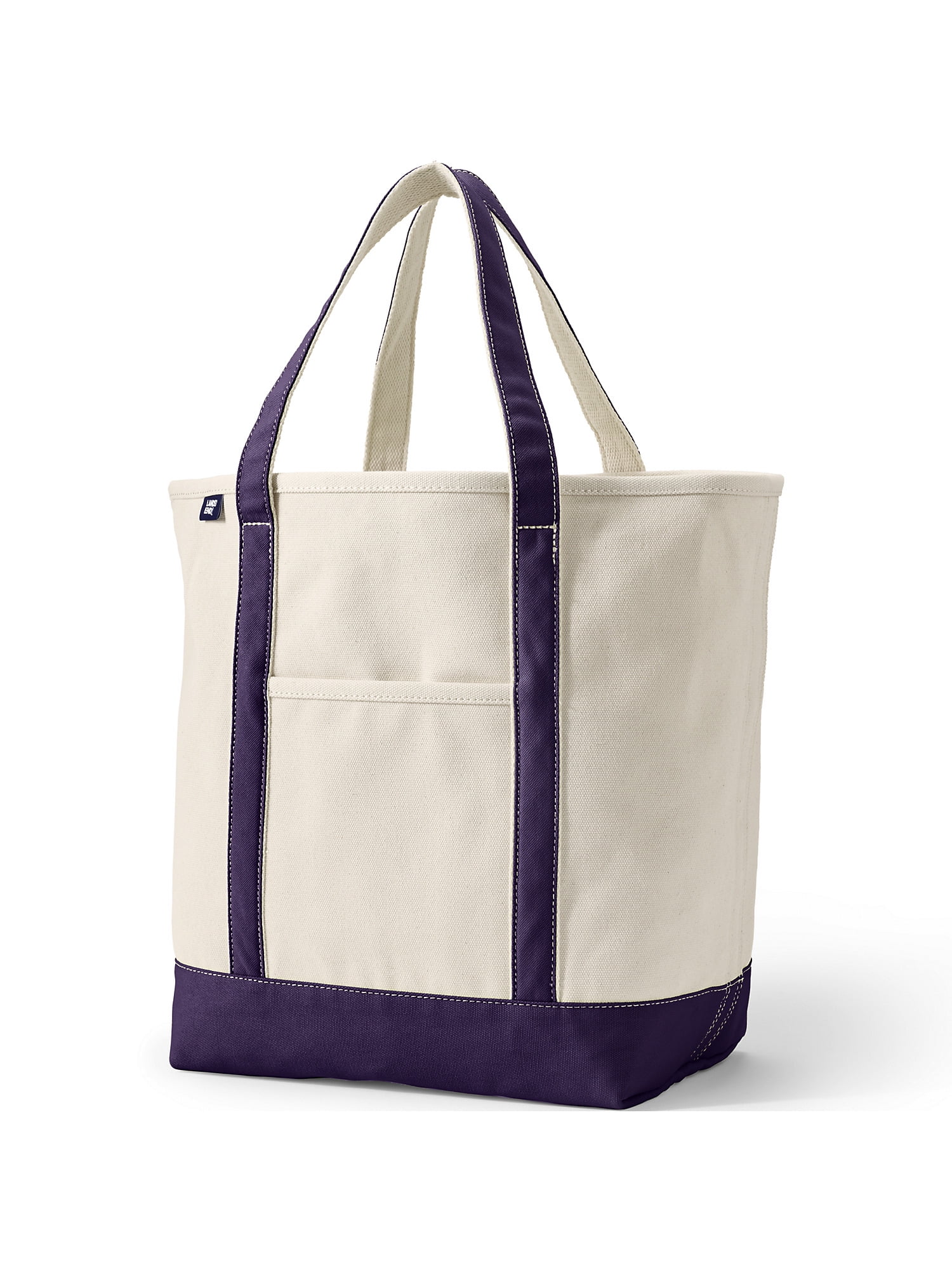 Lands End Small Solid Color Open Top Canvas Tote Bag Walmart