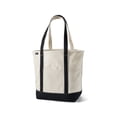thumbnail image 1 of Lands' End Canvas Carry-All Tote Bag, Open Top, Snap Closure Pocket, Key Ring, Reinforced Handles and Base, 100% Cotton, 1 of 4