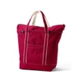 thumbnail image 1 of Lands' End Large Solid Color 5 Pocket Zip Top Canvas Tote Bag, 1 of 3