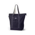 thumbnail image 1 of Lands' End Large Solid Color 5 Pocket Zip Top Long Handle Canvas Tote Bag, 1 of 3