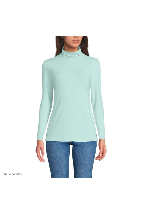 Lightweight Jersey Long Sleeve Turtleneck
