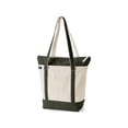 thumbnail image 1 of Lands' End Medium 5 Pocket Zip Top Long Handle Canvas Tote Bag, 1 of 4